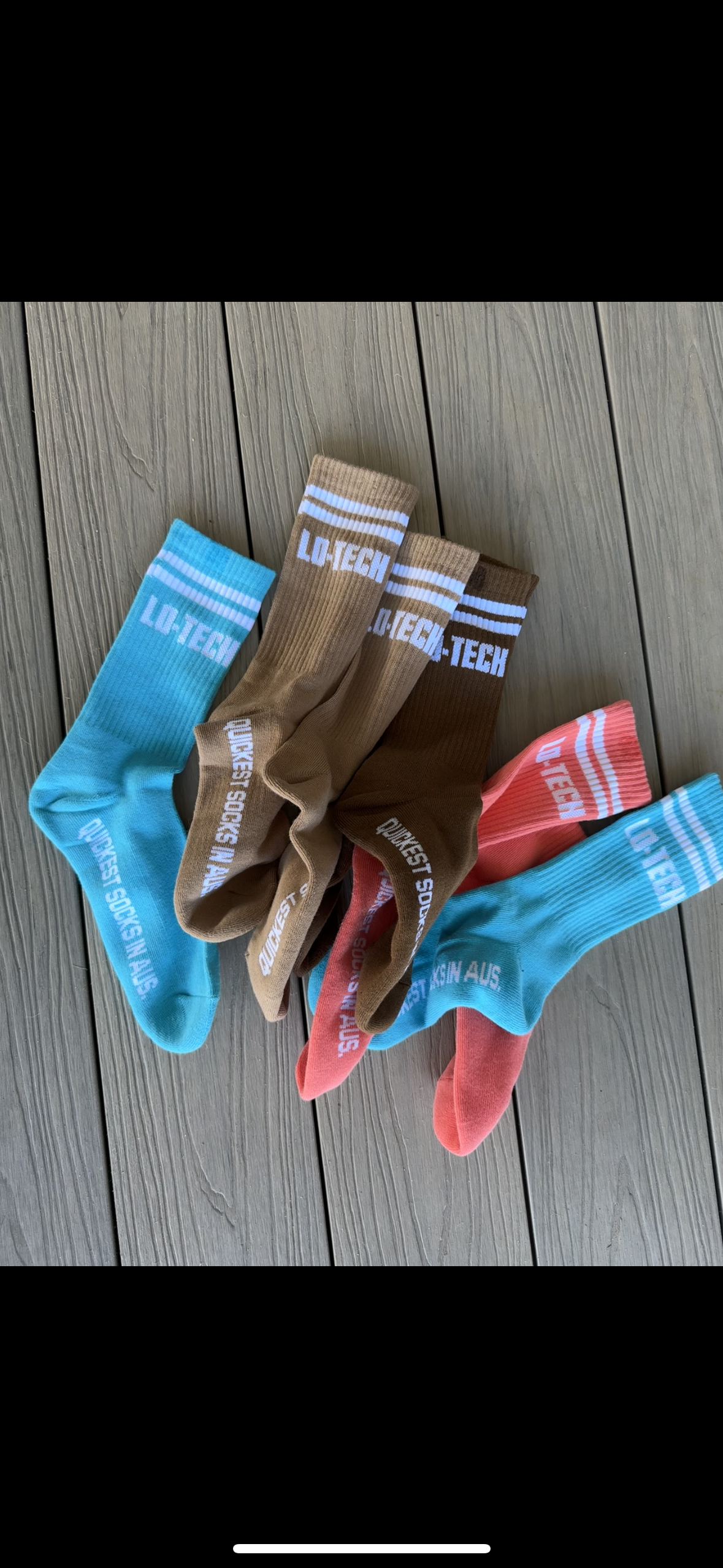 LO TECH RING SOCKS (BASIC B*TCH BROWNS)