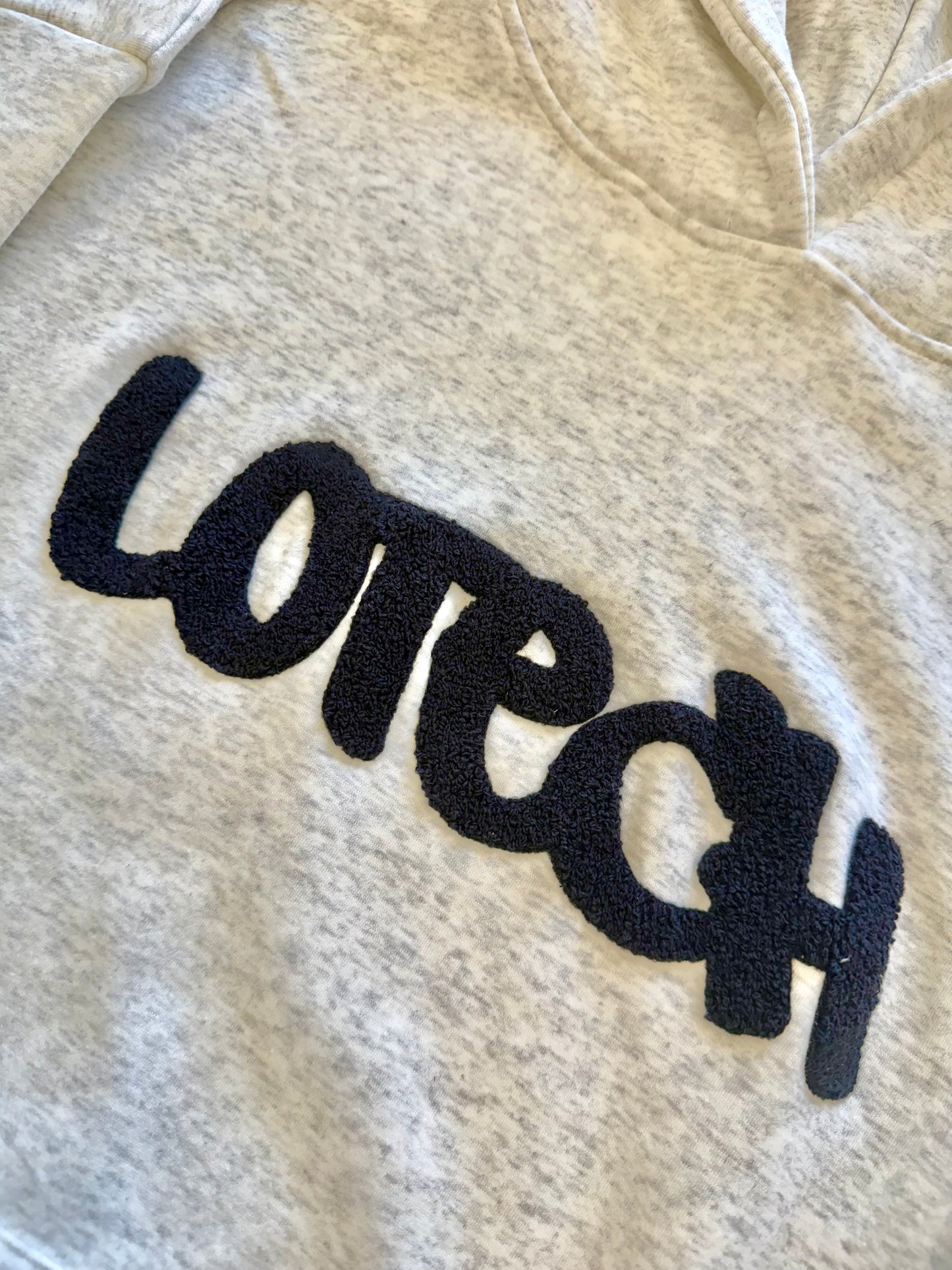 OG Cozy SZN Hoody Grey Merle (NAVY Logo)