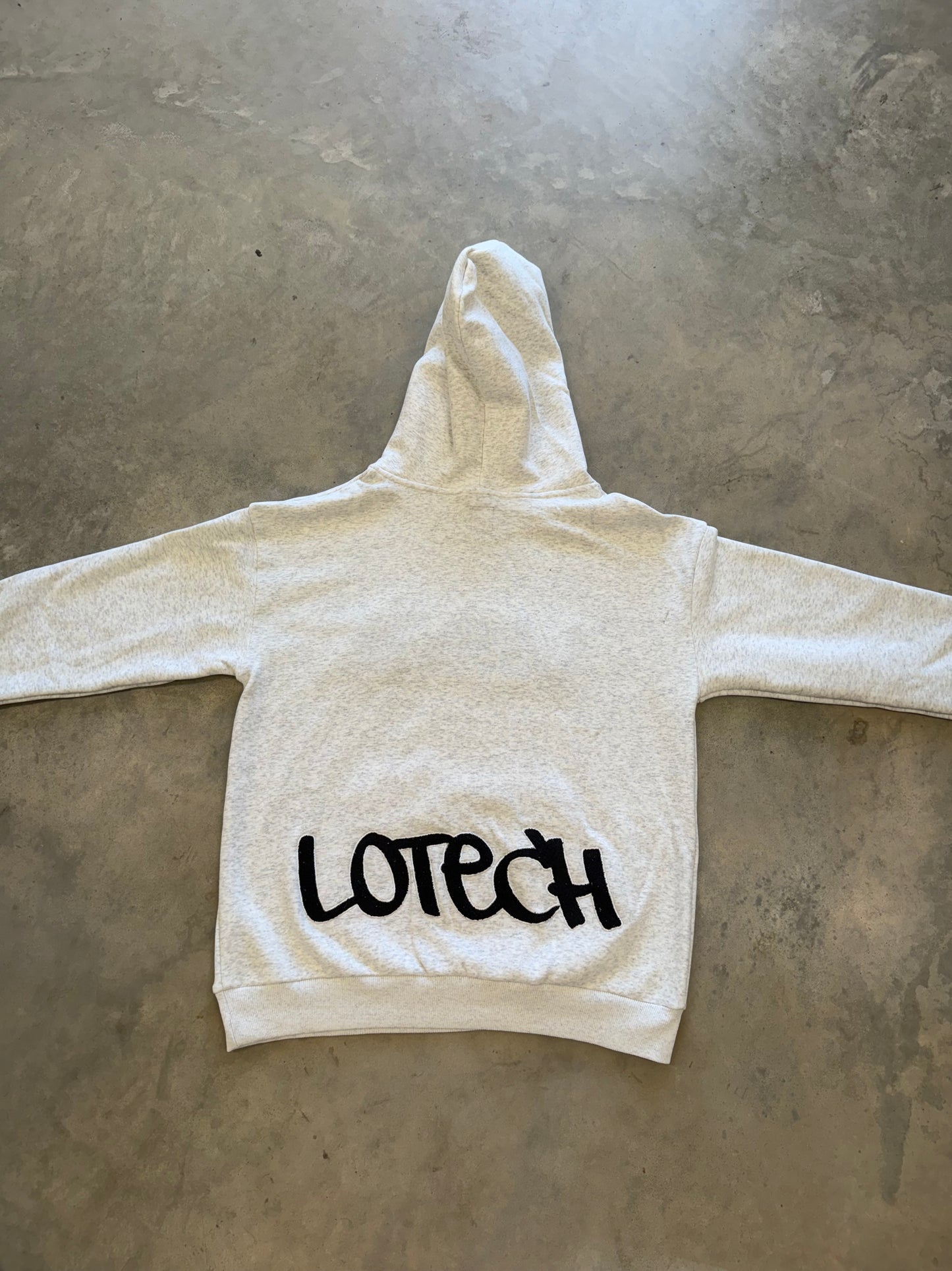 OG Cozy SZN Hoody Grey Merle (NAVY Logo)