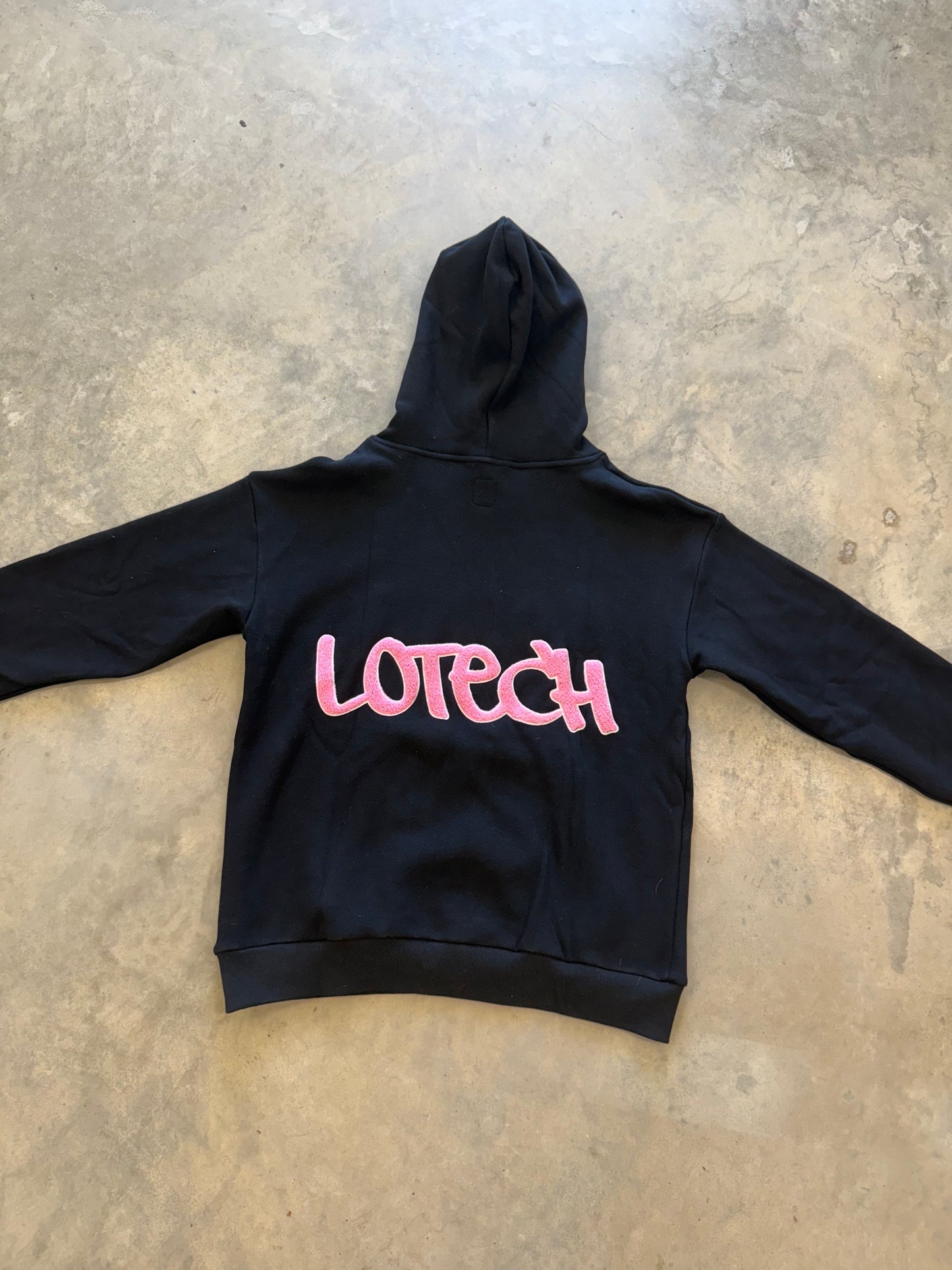 OG COZY SZN HOOD BLACK (Pink Logo)