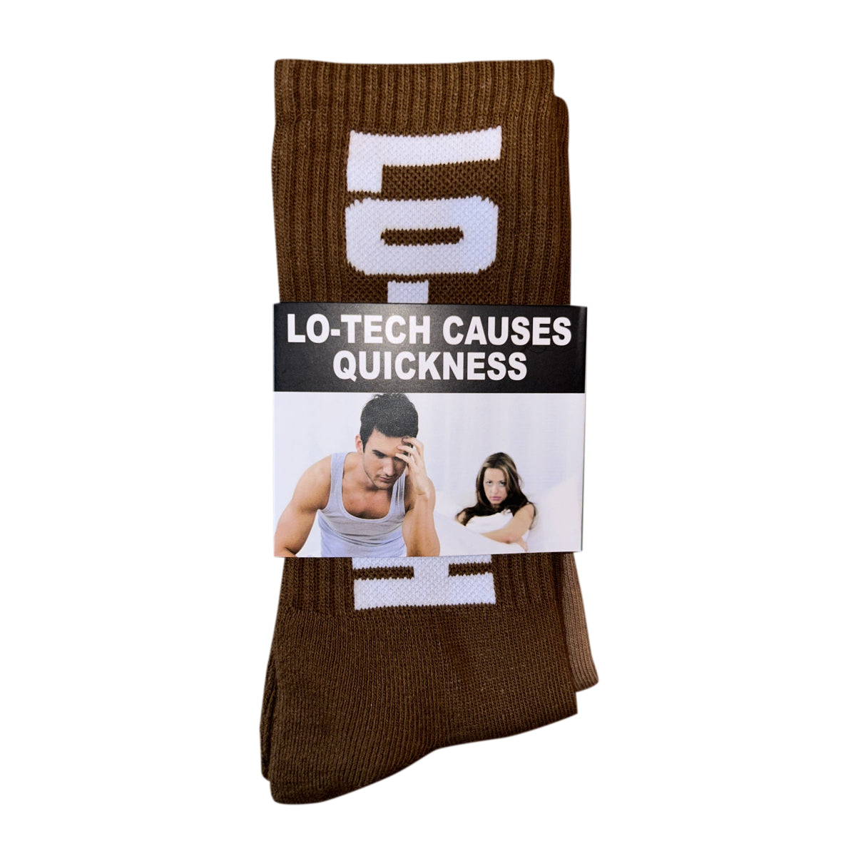 LO-TECH (BASIC B*TCH BROWN SOCKS)