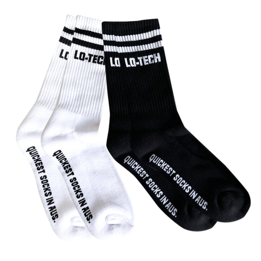 LO-TECH RING SOCKS (BLACK AND WHITE)