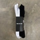 LEOPARD SOCKS  (Black/white) Two pack