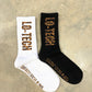 LEOPARD SOCKS  (Black/white) Two pack