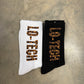 LEOPARD SOCKS  (Black/white) Two pack