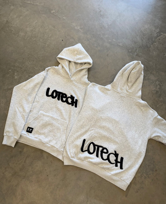 OG Cozy SZN Hoody Grey Merle (NAVY Logo)