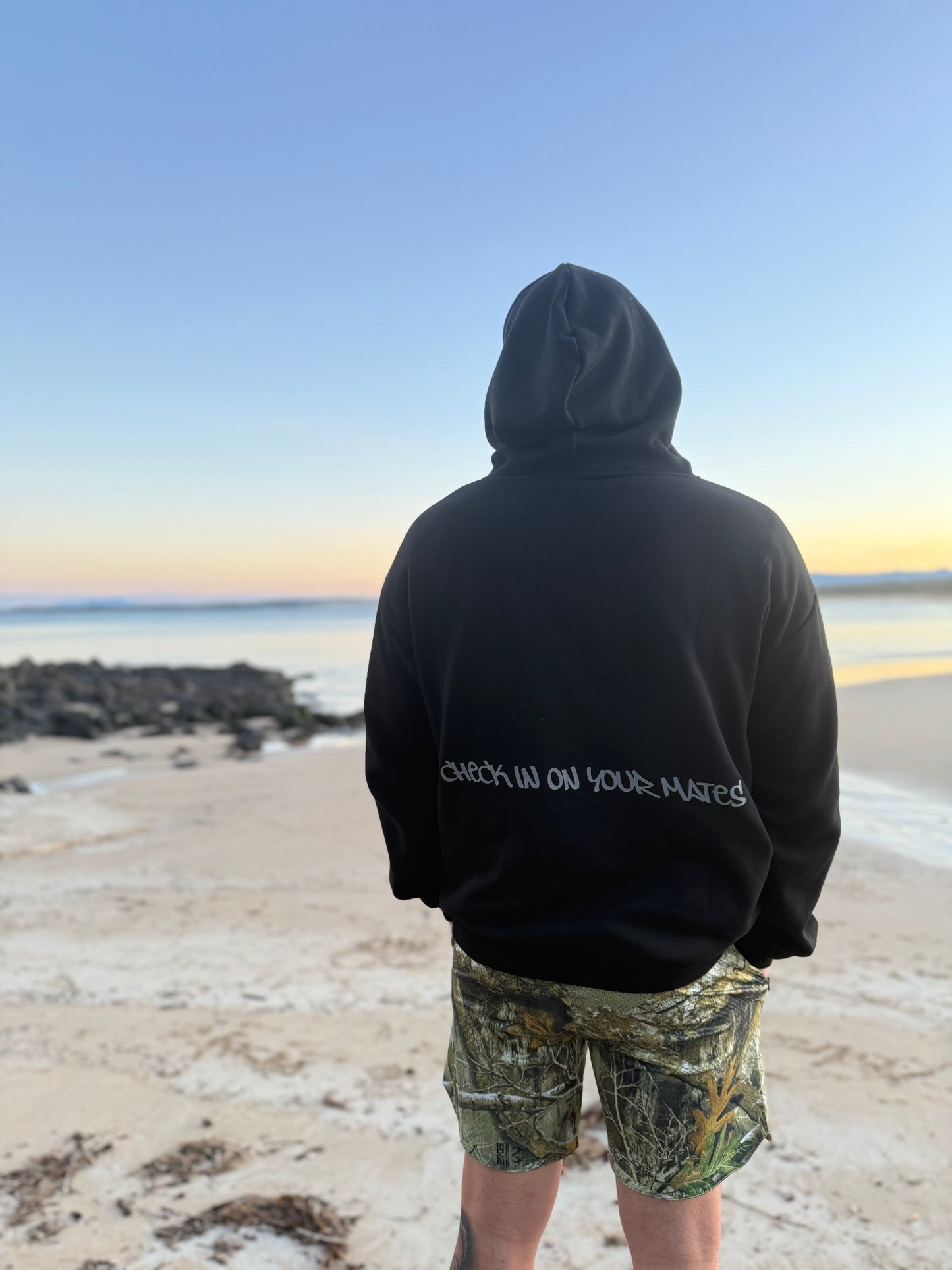OG Cozy SZN Hoody check in on your mates (Black on black/grey)